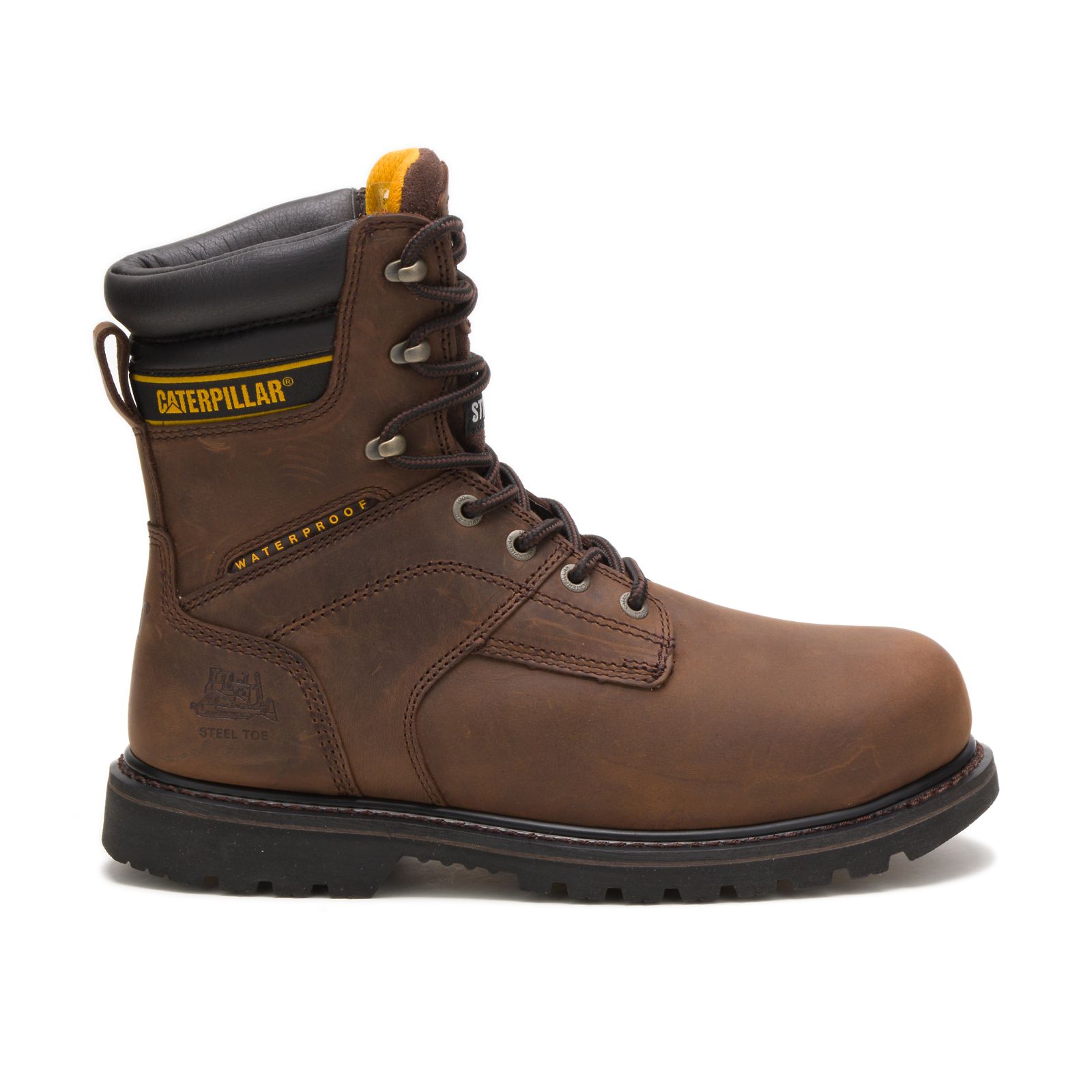 Caterpillar Steel Toe Boots UAE Online - Caterpillar Salvo 8" Waterproof Steel Toe Thinsulate™ Mens - Dark Brown WLVYGK014